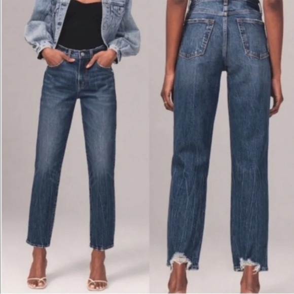 Abercrombie & Fitch Denim - Abercrombie‎ & Fitch The Boyfriend Mid Rise Jeans Medium Wash